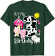Farm Animals 3 Year Old It's My 3rd Birthday Party Bday Girl T-Shirt - T-Shirt | Forest