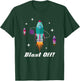 Blast Off Outer Space Rocketship Shirt T-Shirt - T-Shirt | Forest