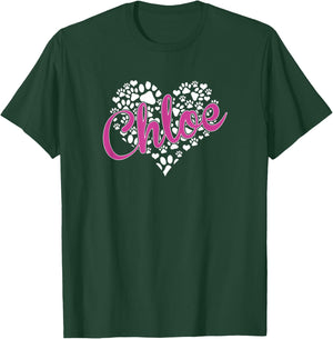 Chloe Personalized Dog Name Pet Clothing For Humans T-Shirt - T-Shirt | Forest