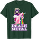 Funny Death Metal Grim Reaper Riding Unicorn Rainbow T-Shirt - T-Shirt | Forest