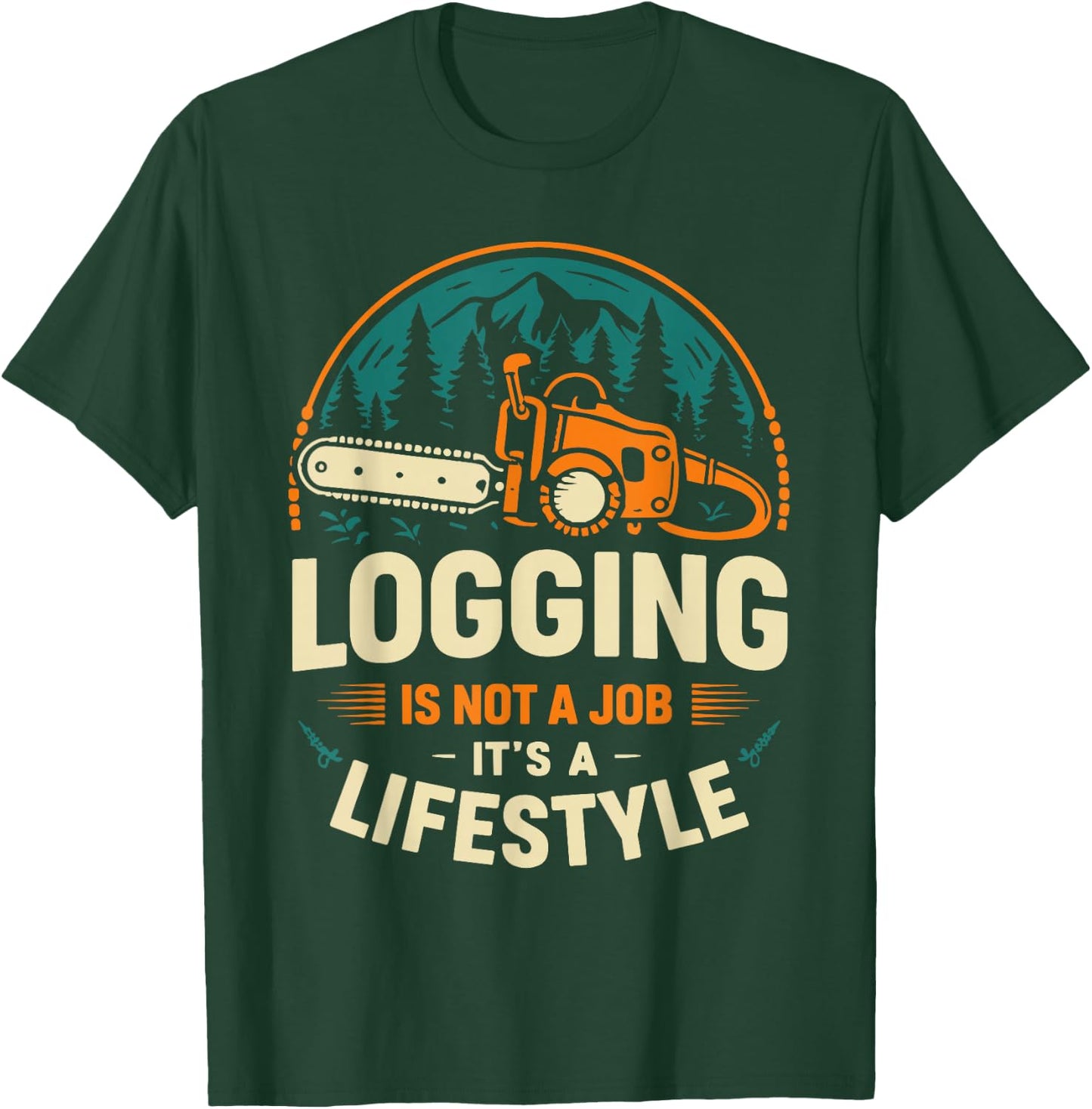 Woodsman Tree Cutter Tree Cutting Lifestyle Lumberjack T-Shirt - T-Shirt | Forest