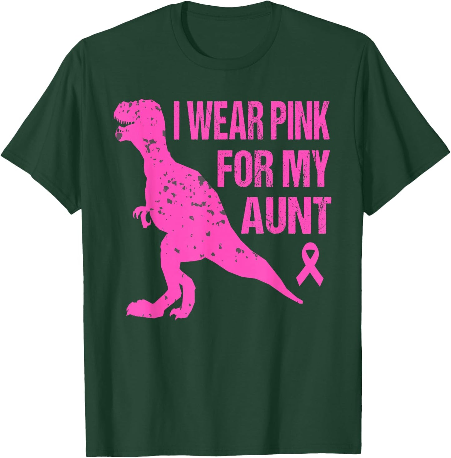 I Wear Pink For My Aunt Breast Cancer Awareness Toddler Kids T-Shirt - T-Shirt | Forest