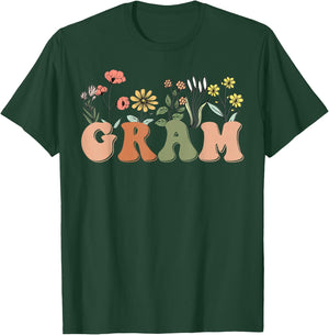 Wildflowers Gram Floral Mother's Day Gram T-Shirt - T-Shirt | Forest