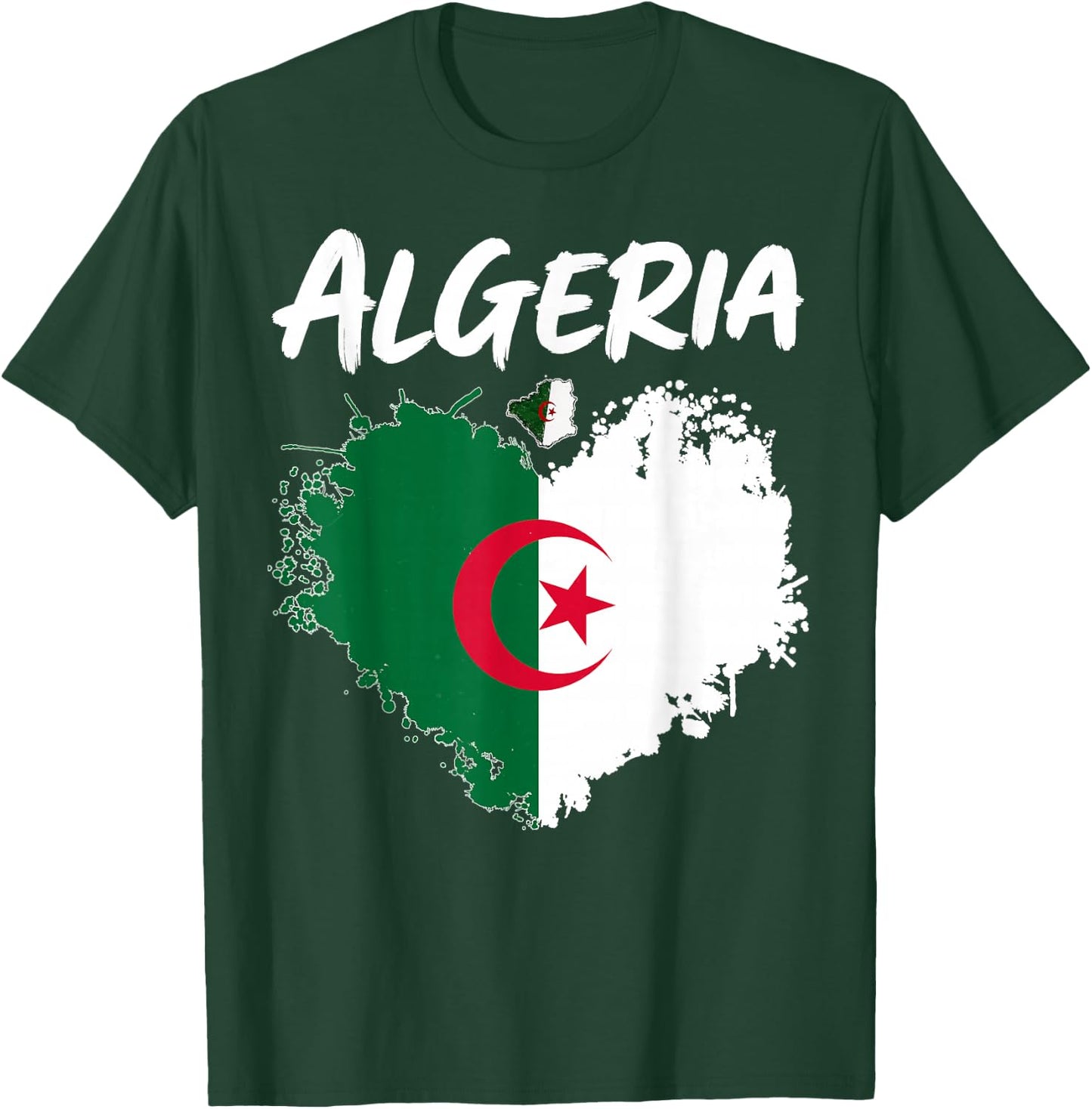 Algerian Flag Heritage Outfit Idea Algeria Themed T-Shirt - T-Shirt | Forest