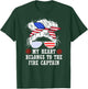 My Heart Belongs to Fire Captain Firefighter Mom Wife Gifts T-Shirt - T-Shirt | Forest
