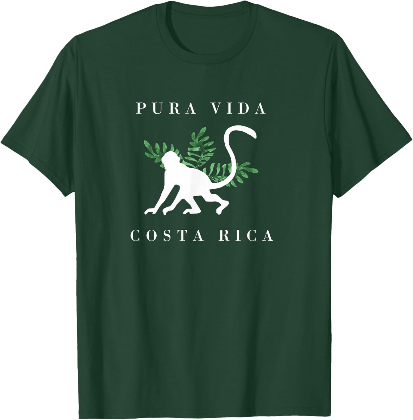 Costa Rica Monkey Pura Vida Souvenir T-Shirt - T-Shirt | Forest