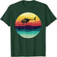 Retro Helicopter Silhouette MD 500 Sunset Pilot T-Shirt - T-Shirt | Forest