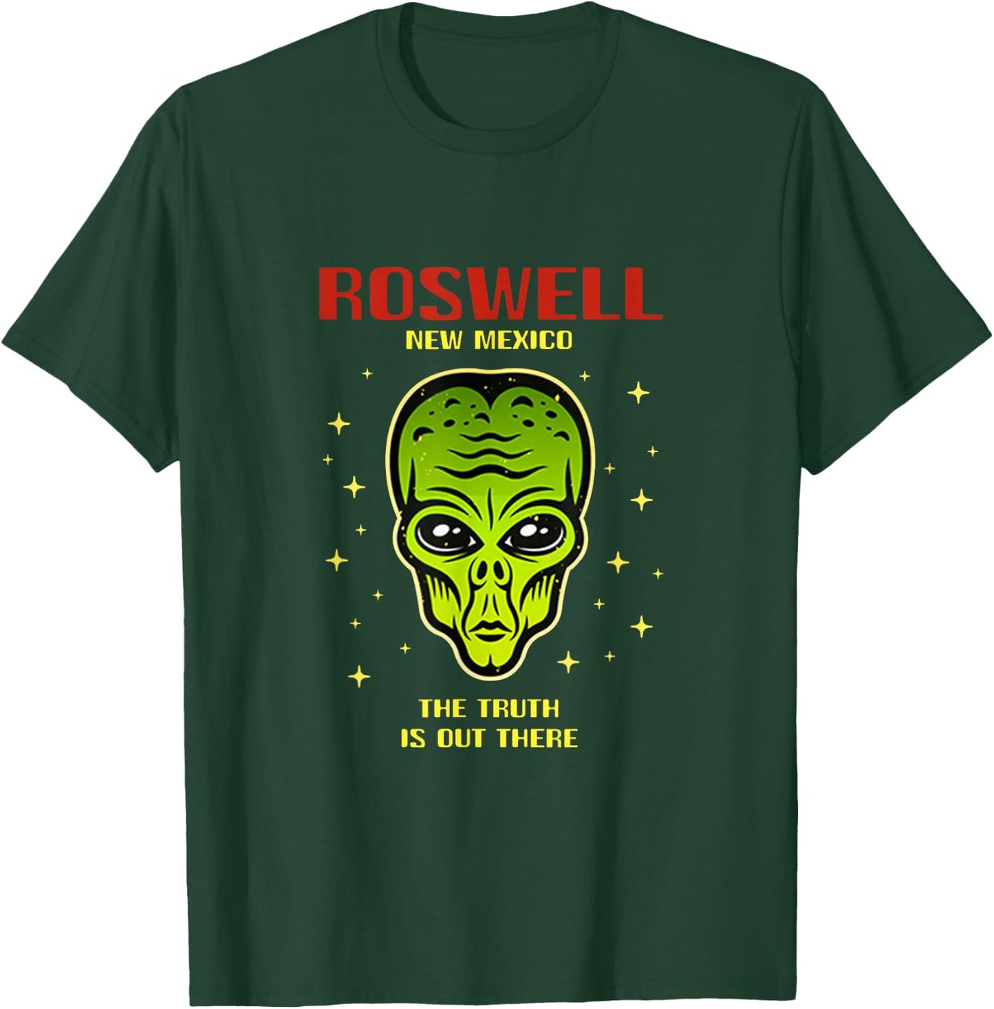 Roswell New Mexico Green Alien UFO Area 51 NM Souvenir T-Shirt - T-Shirt | Forest