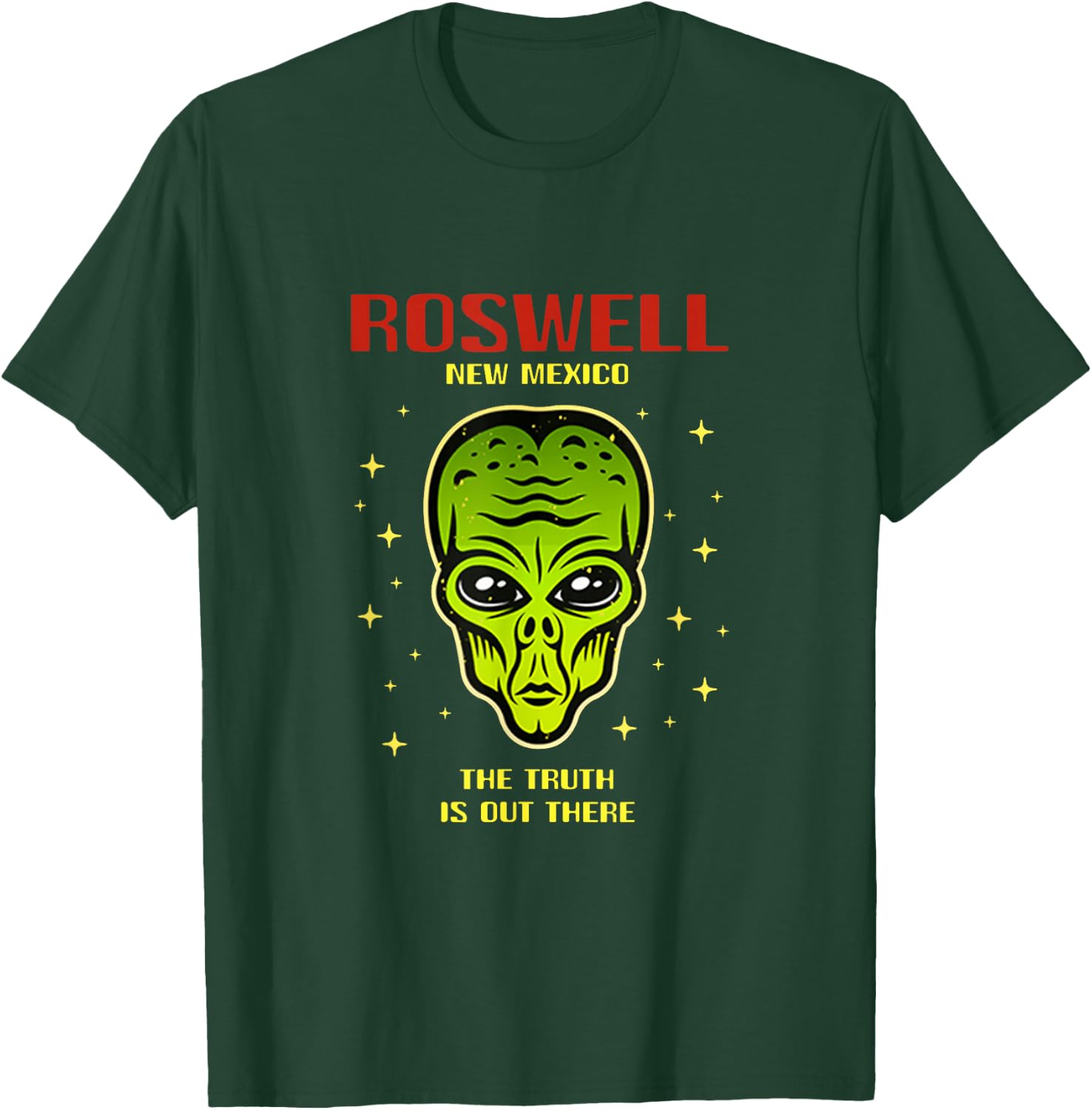 Roswell New Mexico Green Alien UFO Area 51 NM Souvenir T-Shirt - T-Shirt | Forest