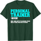 Fitness Instructor Personal Trainer Workout Coach T-Shirt - T-Shirt | Forest