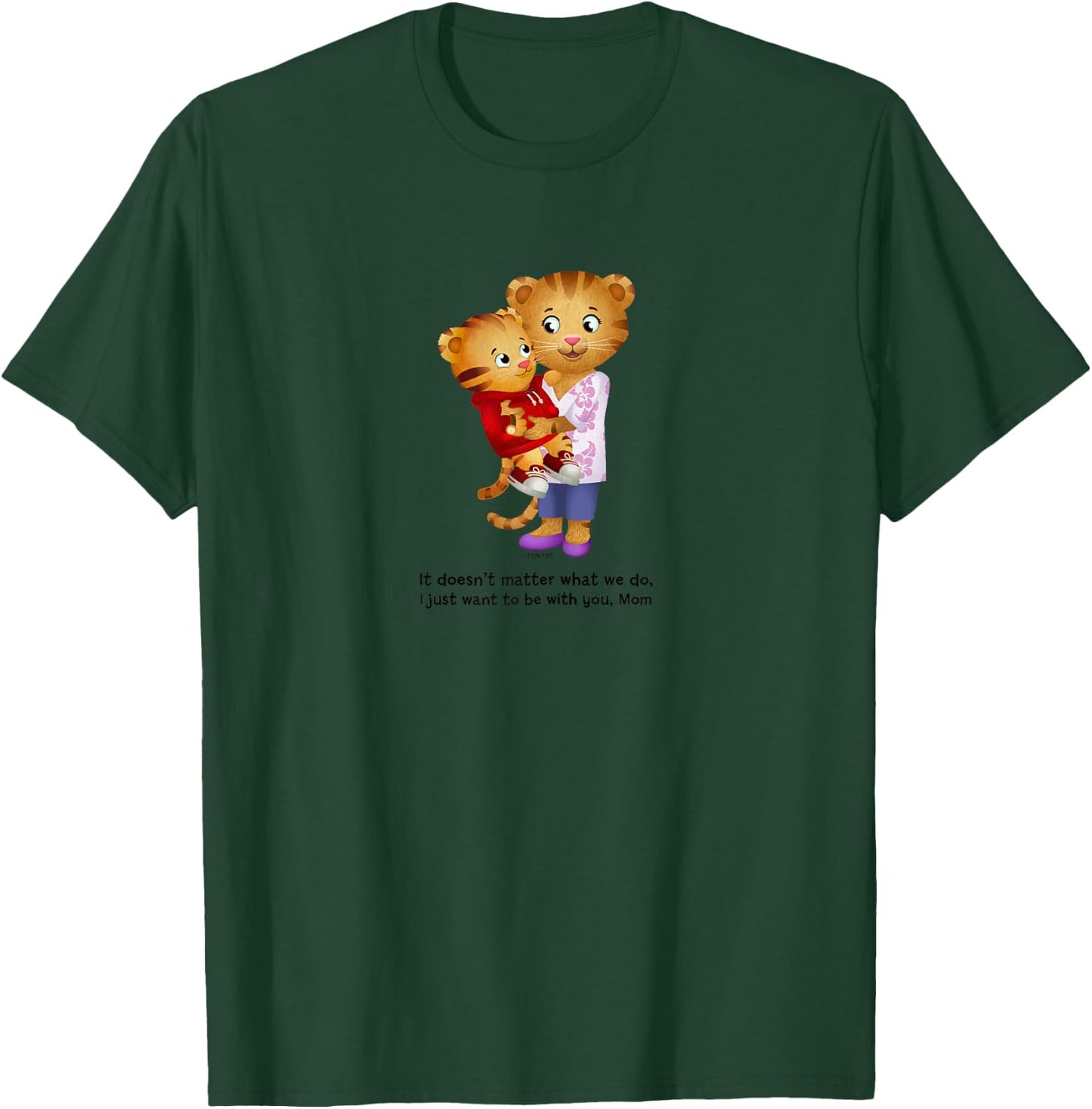 Daniel and Mom Tiger (Light Shirt) T-Shirt - T-Shirt | Forest