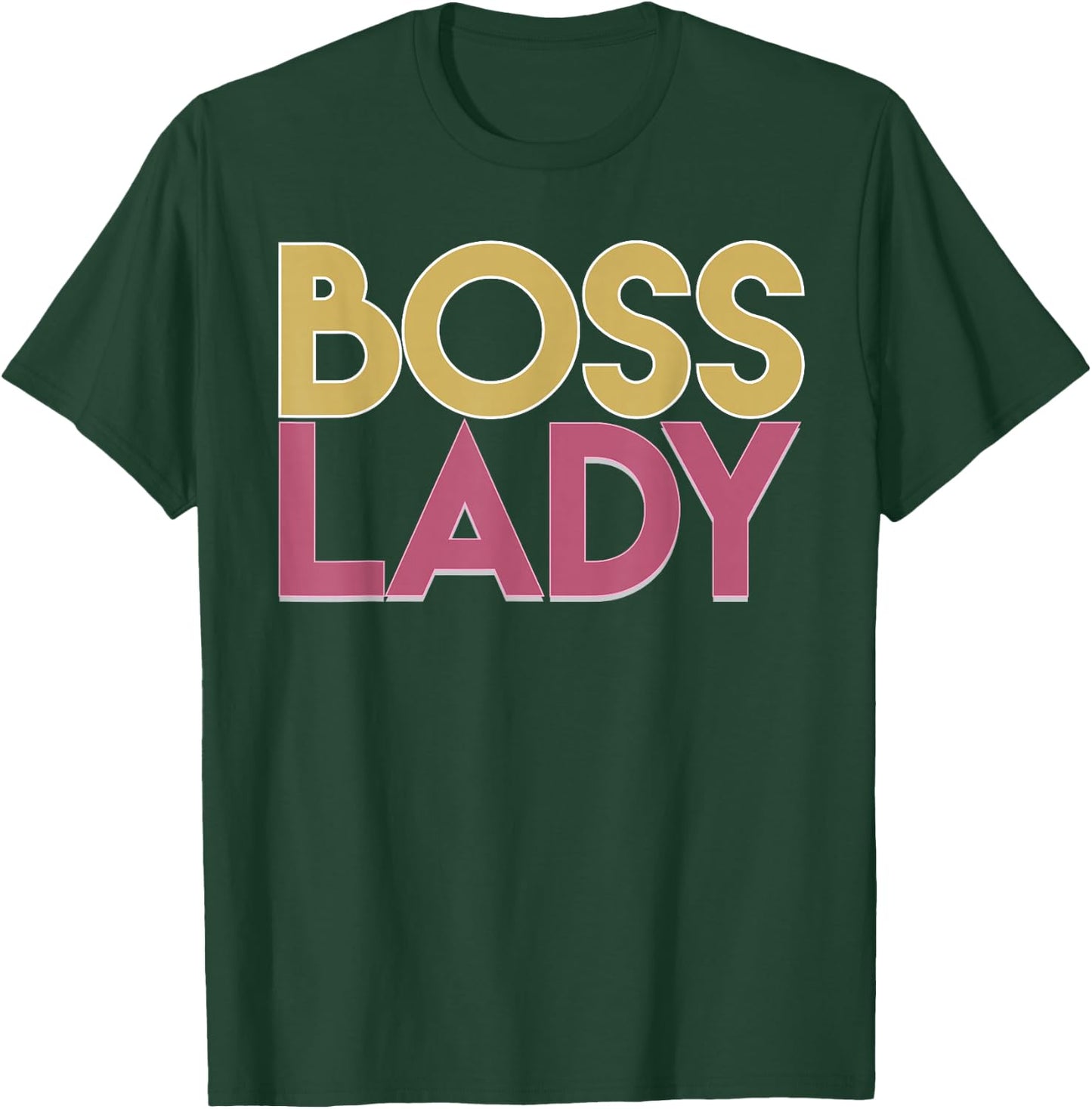 Boss Lady Vintage Women Empowerment Lead Leader T-Shirt - T-Shirt | Forest