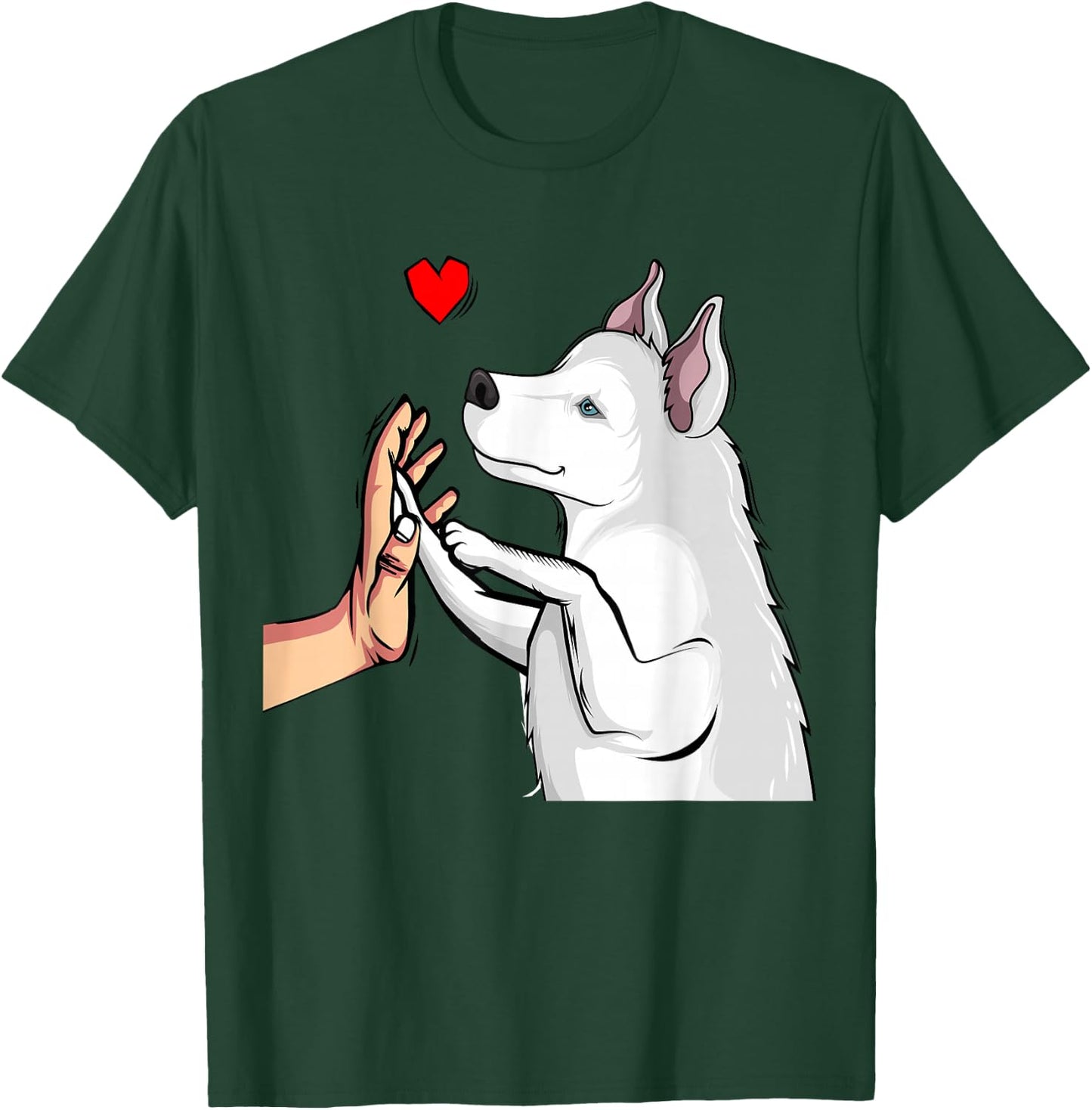White Siberian Husky Love Dogs Mummy T-Shirt - T-Shirt | Forest