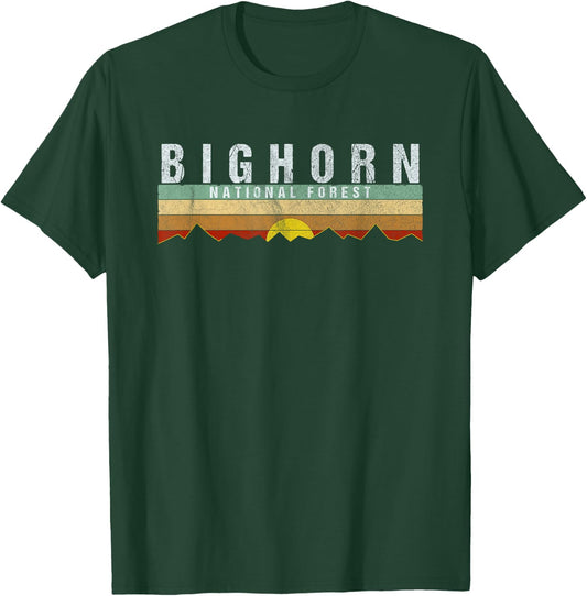 Retro Vintage Bighorn National Forest Shirt T-Shirt - T-Shirt | Forest