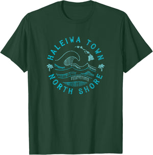 Haleiwa Town North Shore Hawaii T-Shirt - T-Shirt | Forest