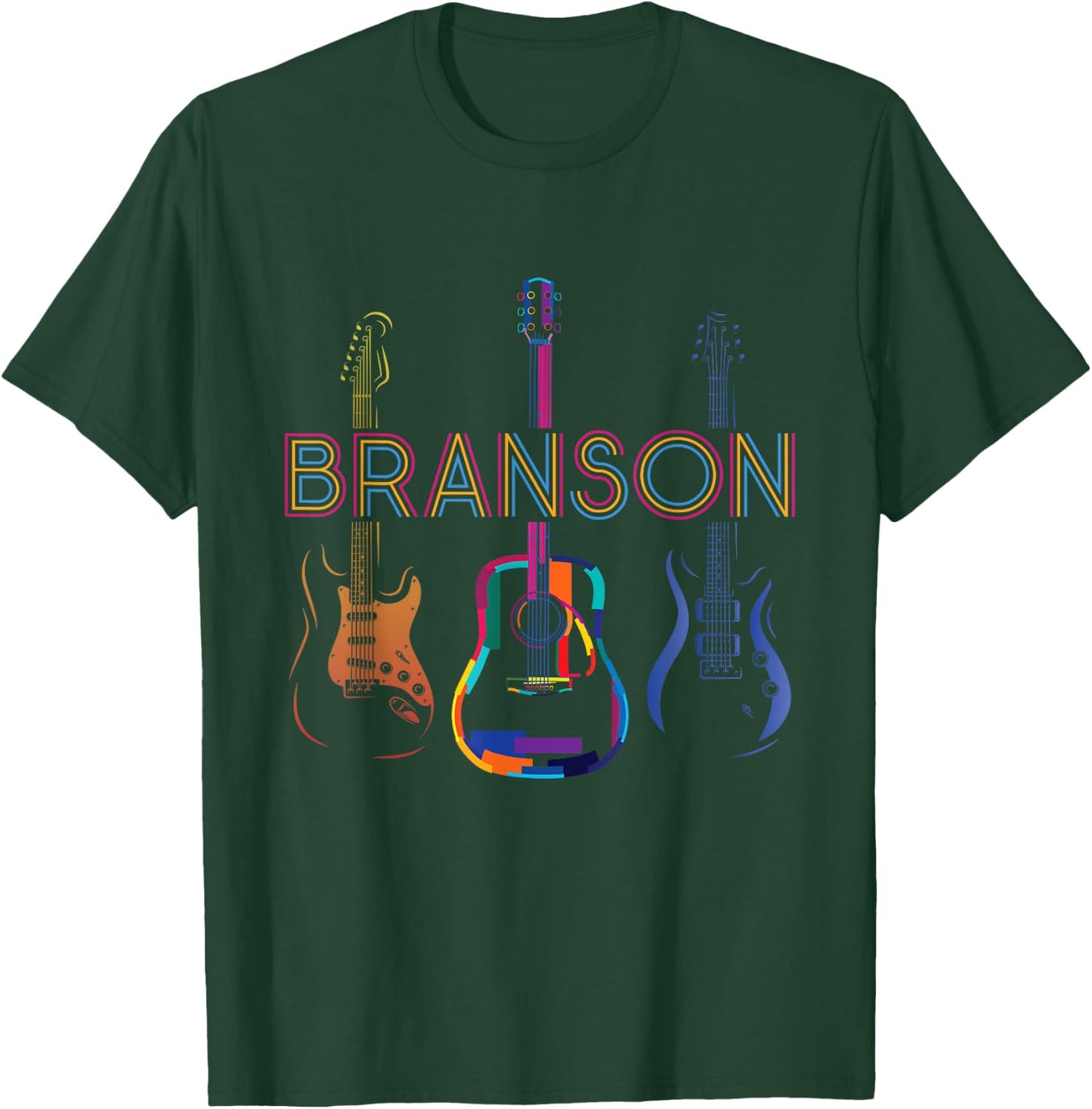 Branson Missouri Vacation Music Guitar Souvenir T-Shirt - T-Shirt | Forest