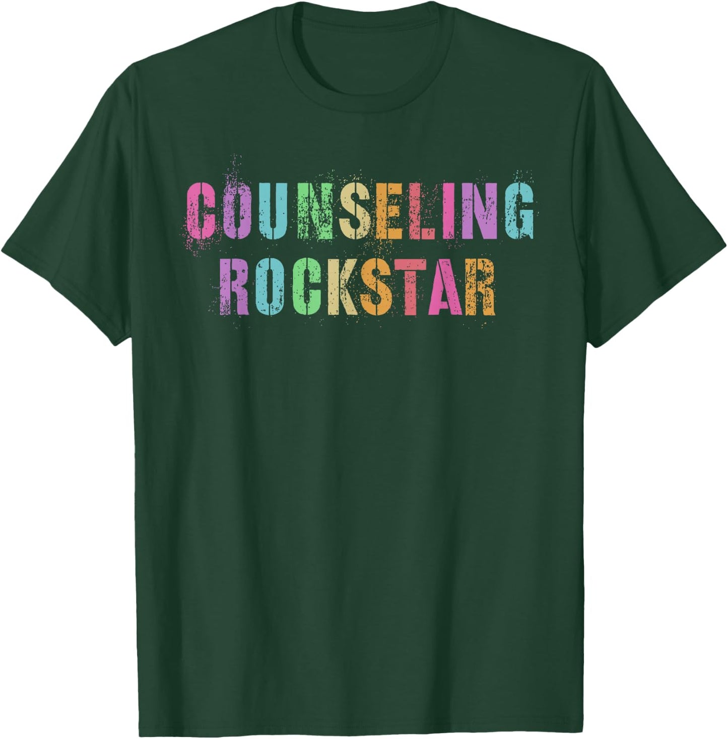 COUNSELING ROCKSTAR School Counselor Team Appreciation Camp T-Shirt - T-Shirt | Forest