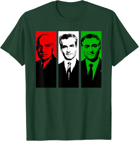 Pahlavi Kings of Iran T-Shirt - T-Shirt | Forest
