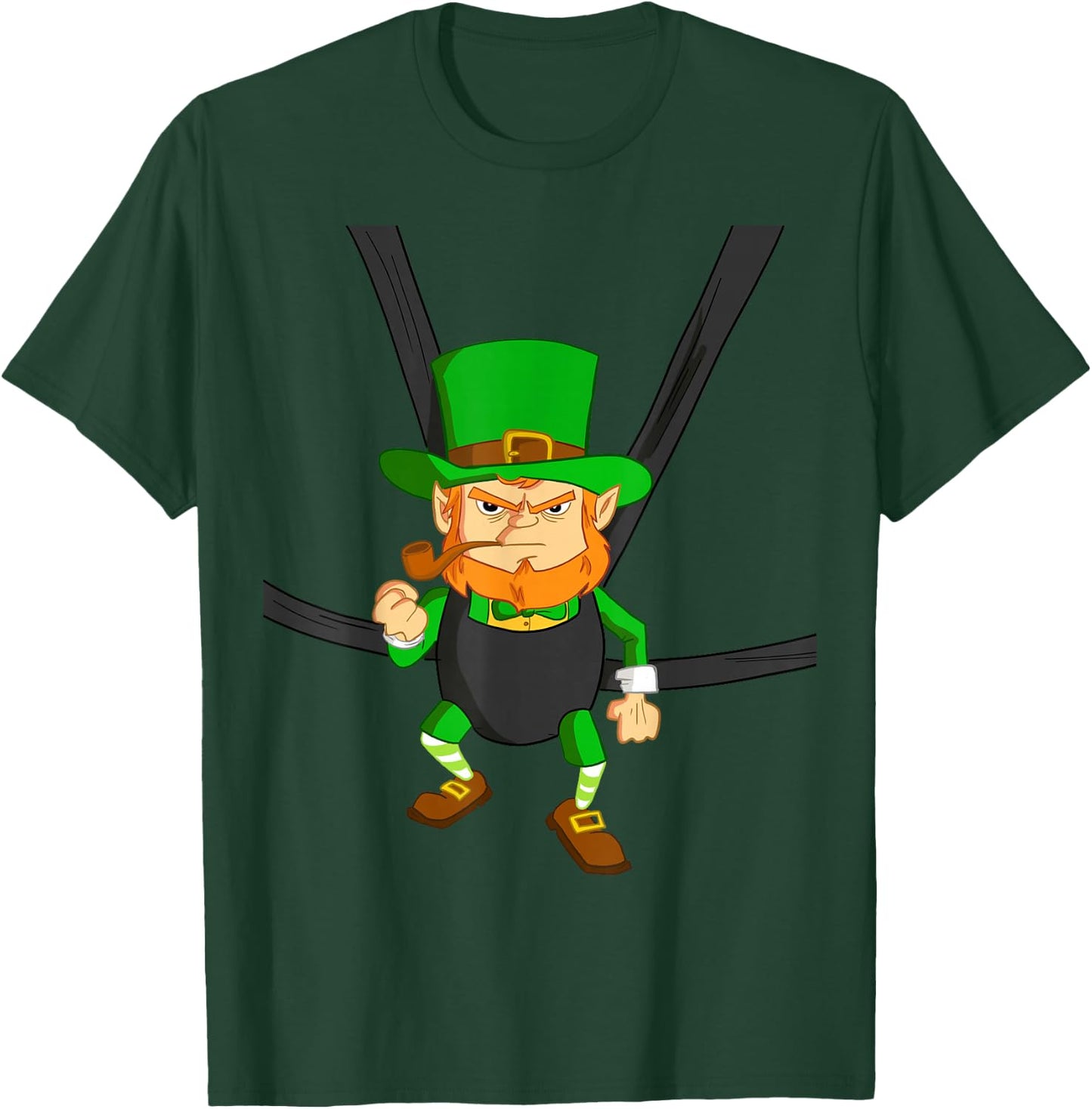 Leprechaun in Baby Carrier Shirt Funny St Paddy's Day T-Shirt - T-Shirt | Forest