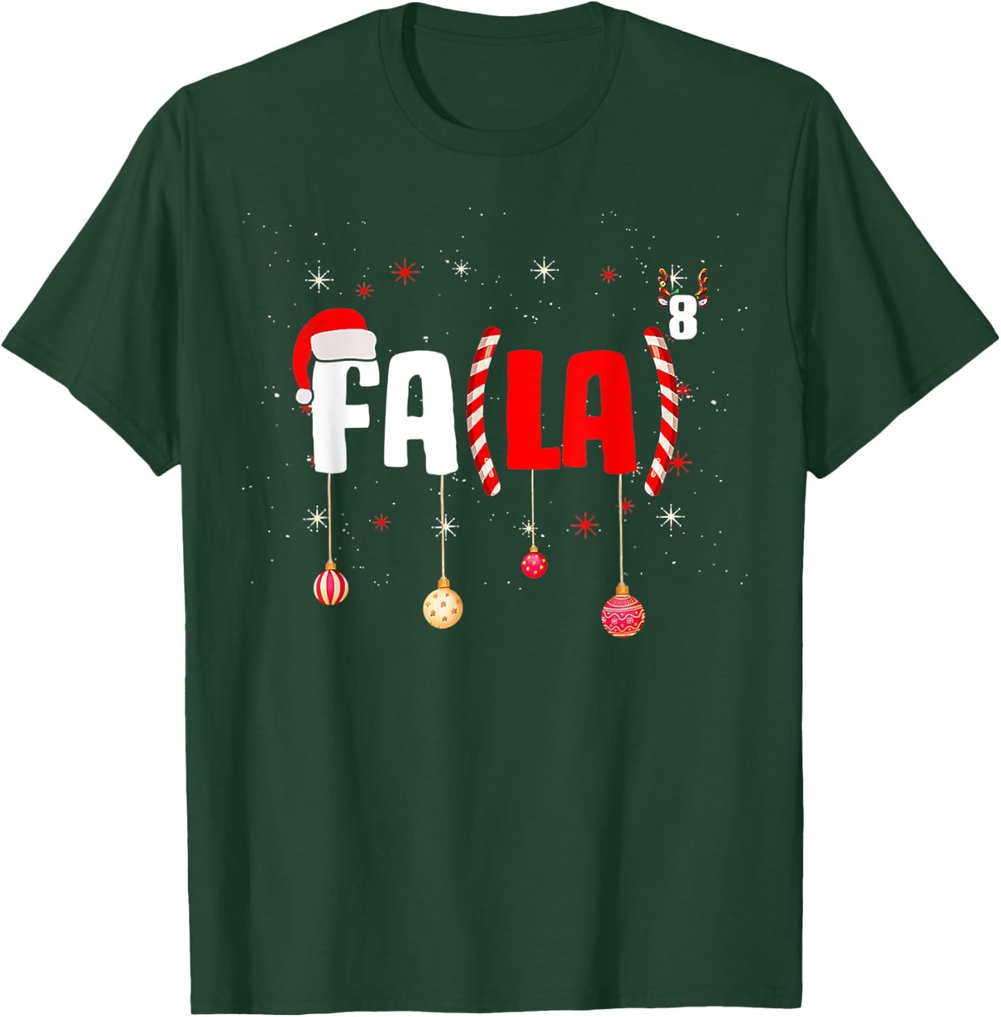Funny Christmas Math Teacher Fa La8 Equations Fa La La La Women T-Shirt - T-Shirt | Forest