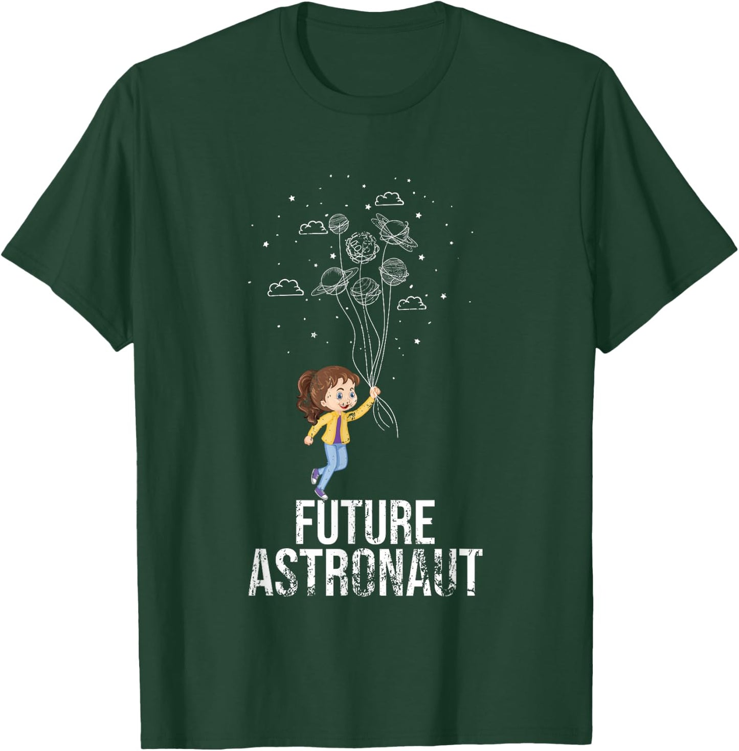 Balloon Planet Future Cosmonaut Gift Astronaut T-Shirt - T-Shirt | Forest