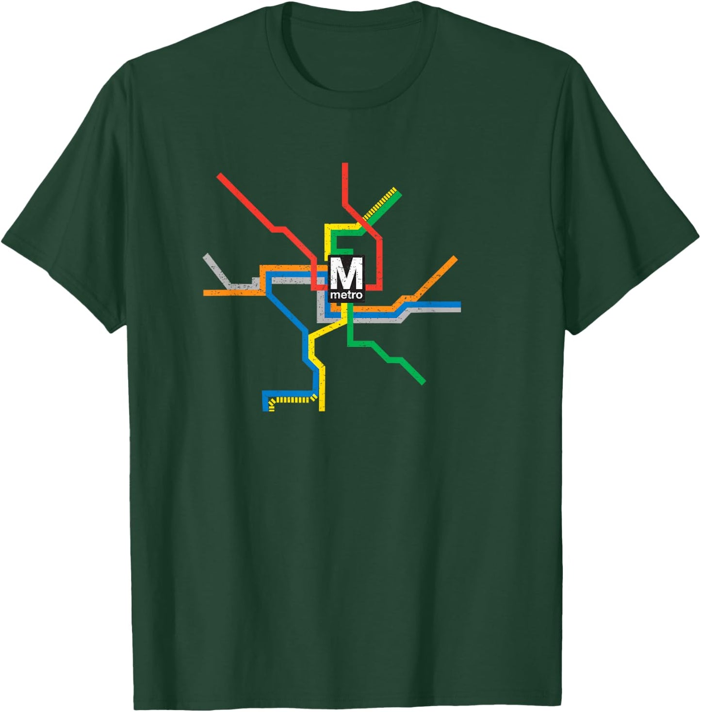 Washington DC Metro Map Shirt Vintage DC Subway T-Shirt - T-Shirt | Forest