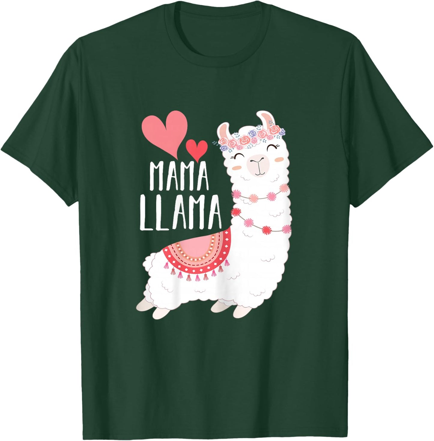 Mama Llama - Funny Mother Mom T-Shirt - T-Shirt | Forest