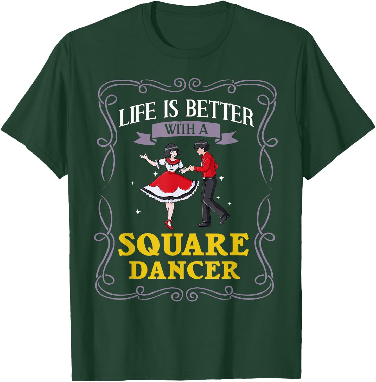 Square Dance Music Caller Lessons Dancer T-Shirt - T-Shirt | Forest