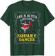 Square Dance Music Caller Lessons Dancer T-Shirt - T-Shirt | Forest