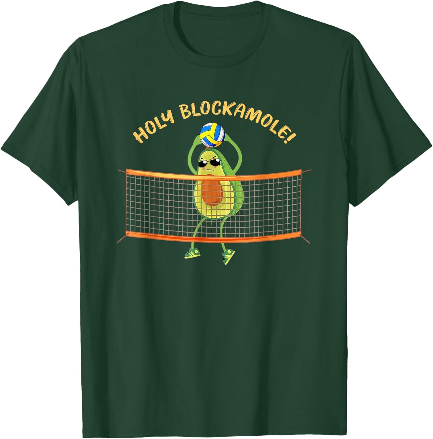 Holy Blockamole Volleyball Cute Funny T-Shirt - T-Shirt | Forest