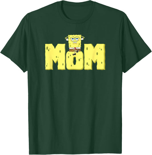 Spongebob Squarepants Mother's Day Sponge Mom Logo T-Shirt - T-Shirt | Forest
