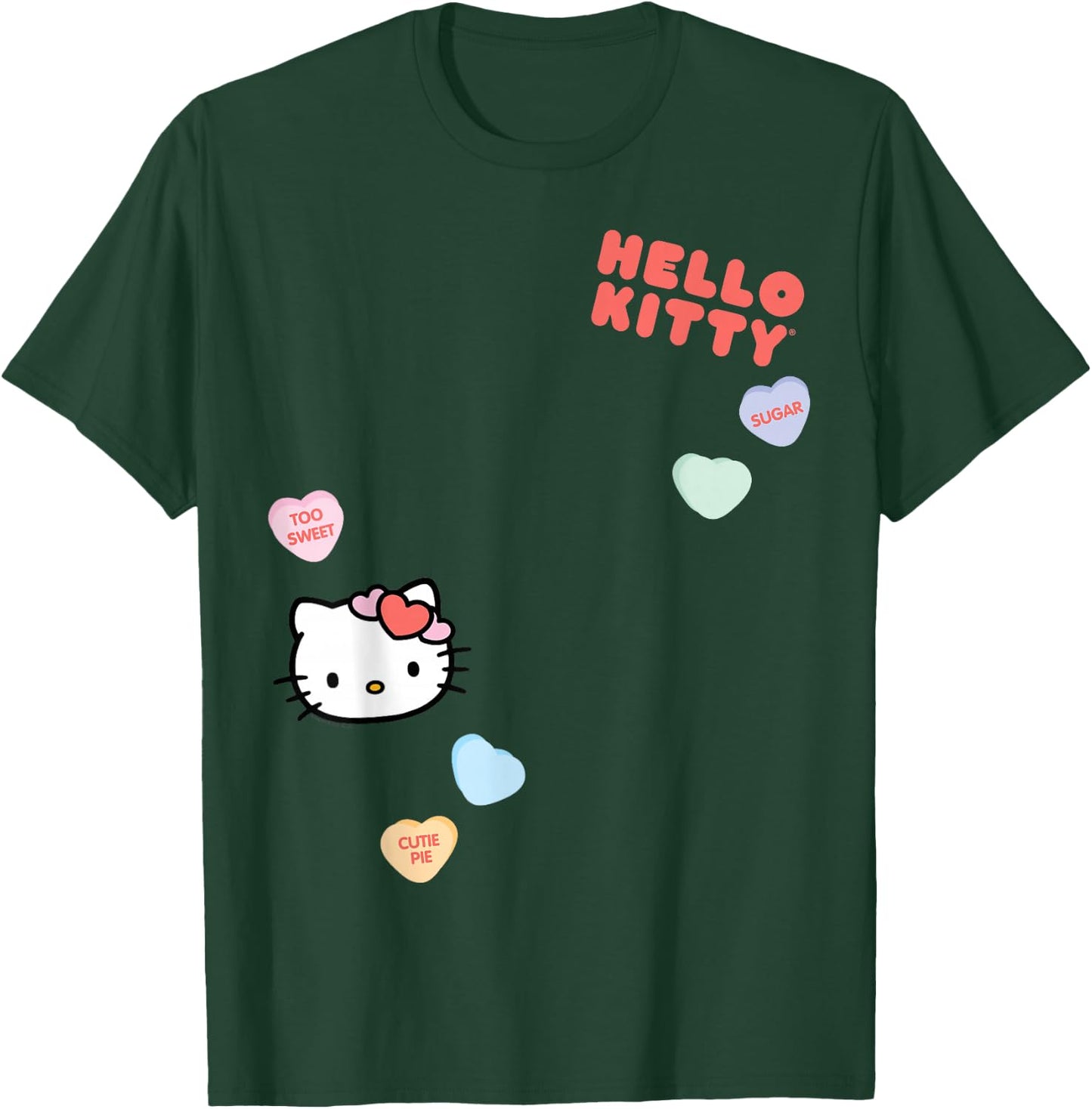 Hello Kitty Candy Hearts Valentine Shirt T-Shirt - T-Shirt | Forest