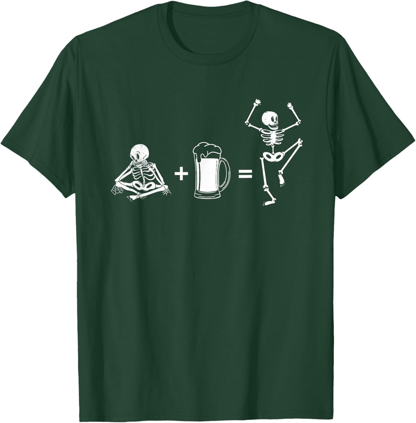 Beer dancing skeleton with beer glass for beer lovers T-Shirt - T-Shirt | Forest