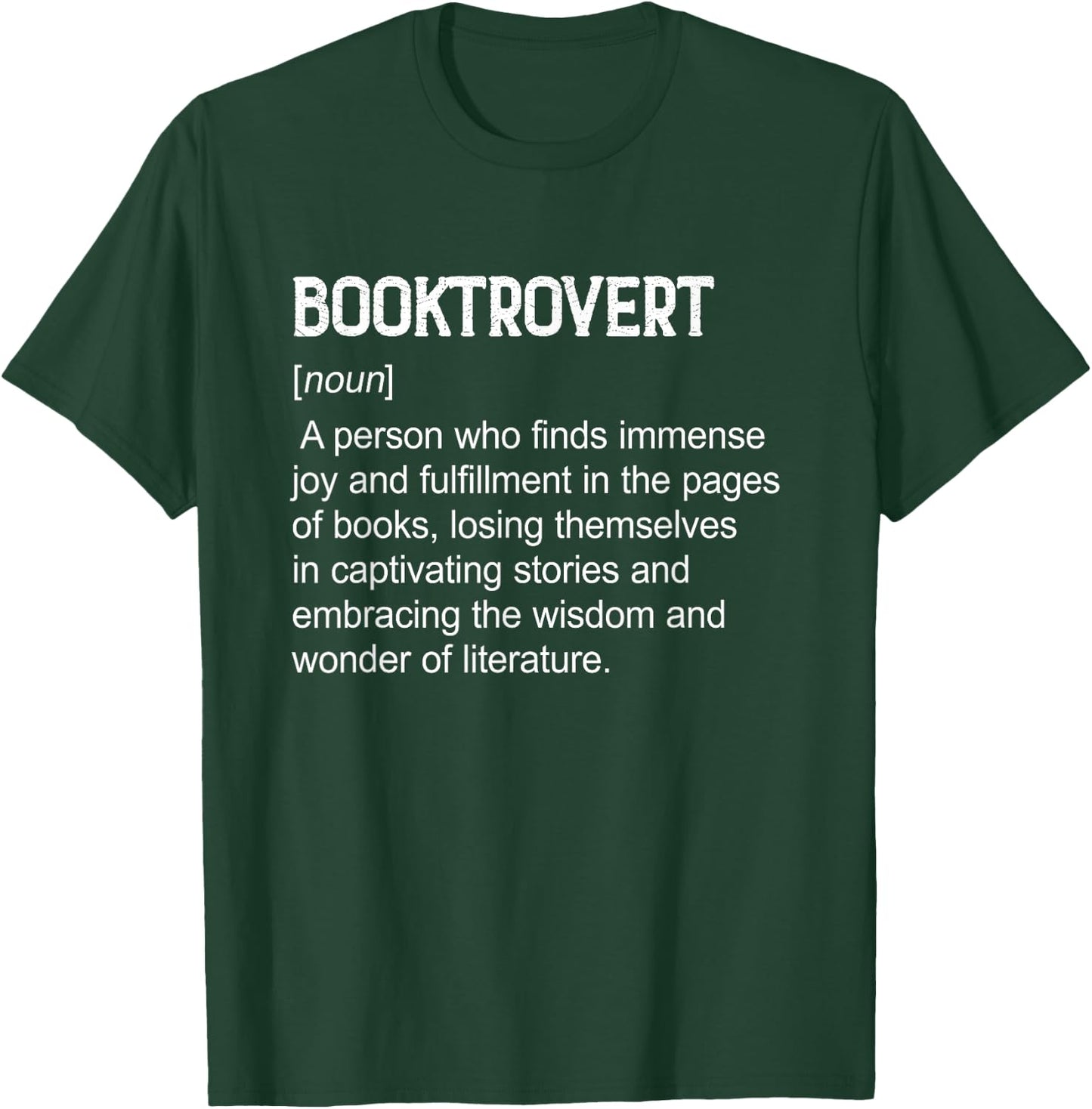BookTrovert Book Lover Reading Nerd Definition Dictionary T-Shirt - T-Shirt | Forest