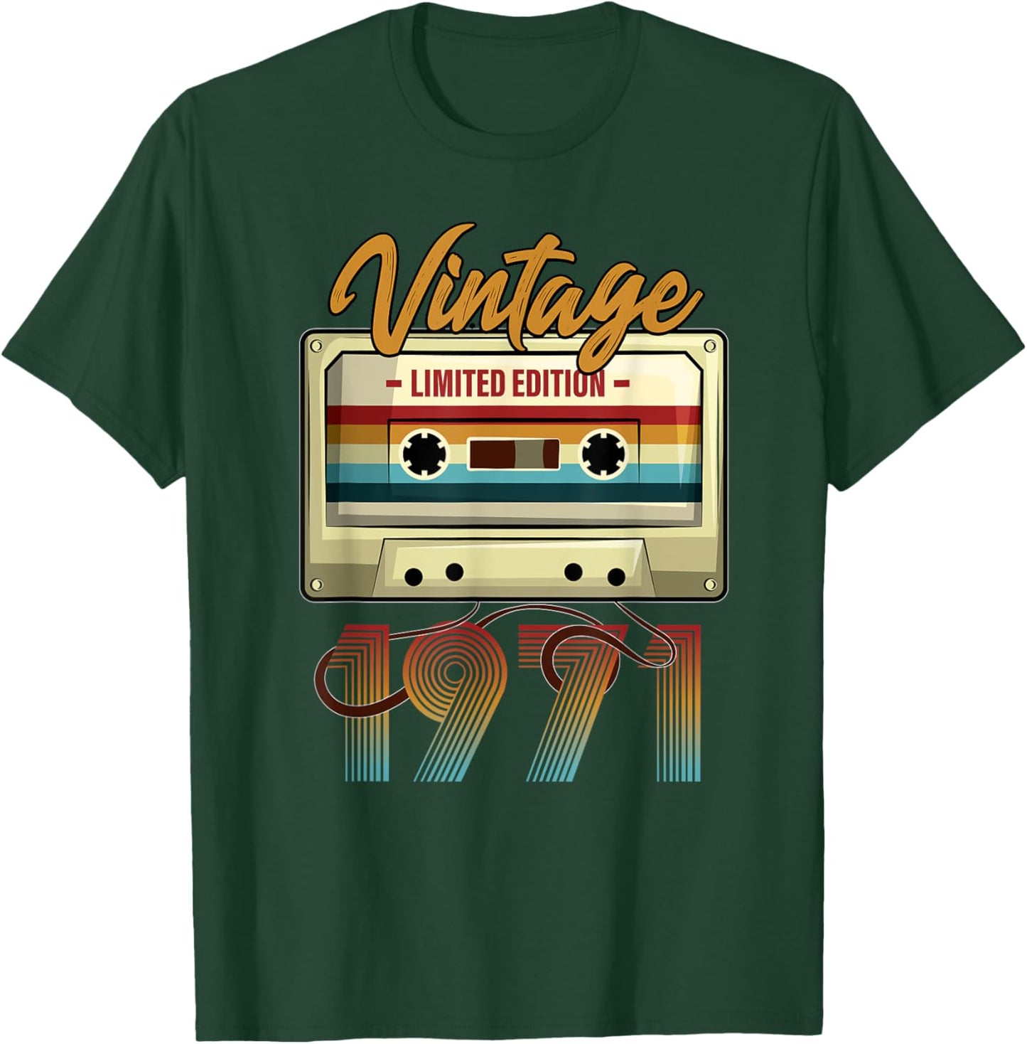 Vintage 1971 54th birthday cassette tape women B-day T-Shirt - T-Shirt | Forest