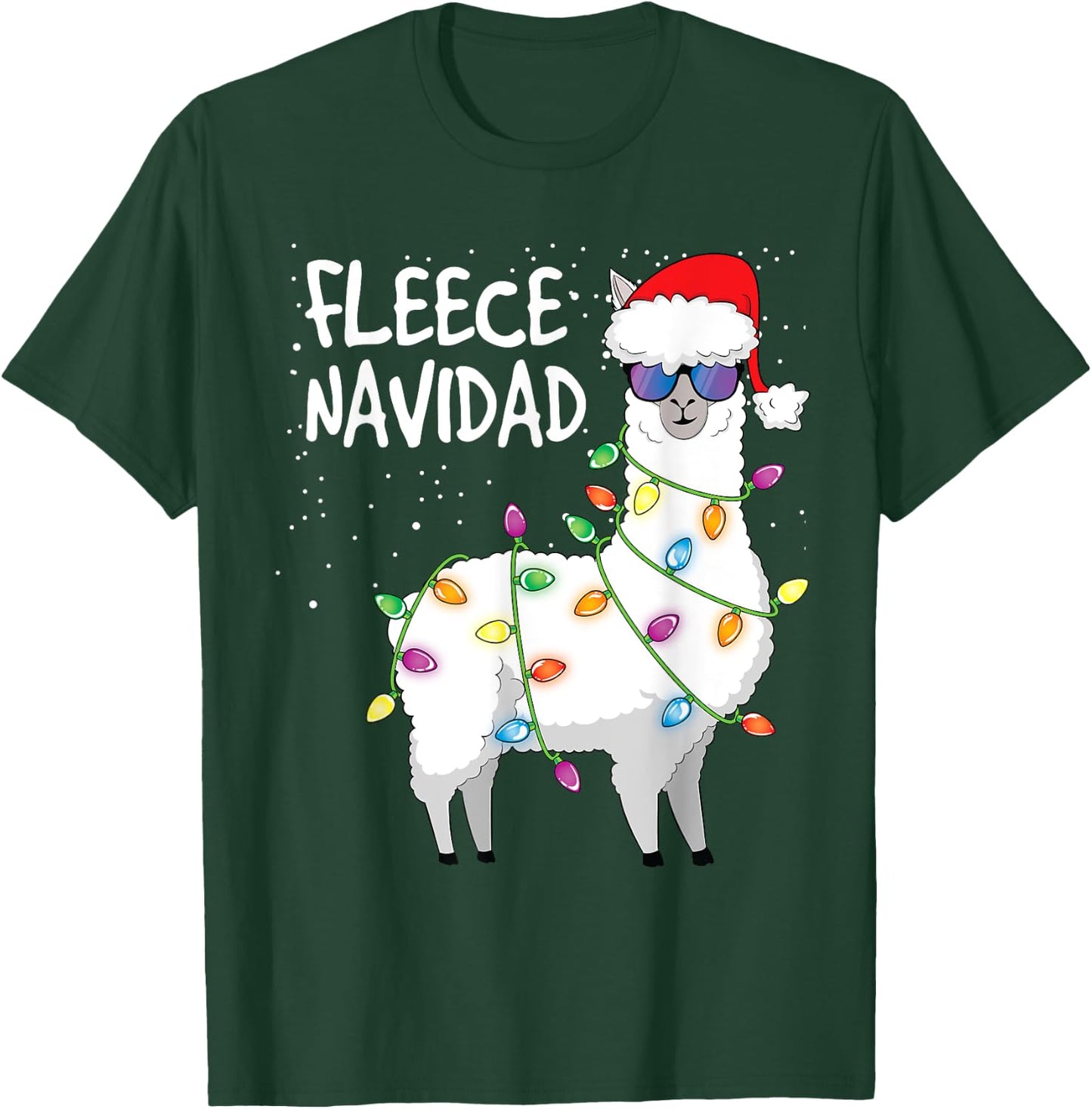 Fleece Navidad Funny Christmas Navidad Llama T-Shirt - T-Shirt | Forest