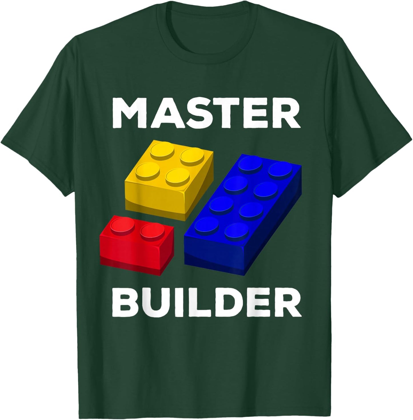 Master Builder Cute Block Building Kids Toys Brick Builders T-Shirt - T-Shirt | Forest