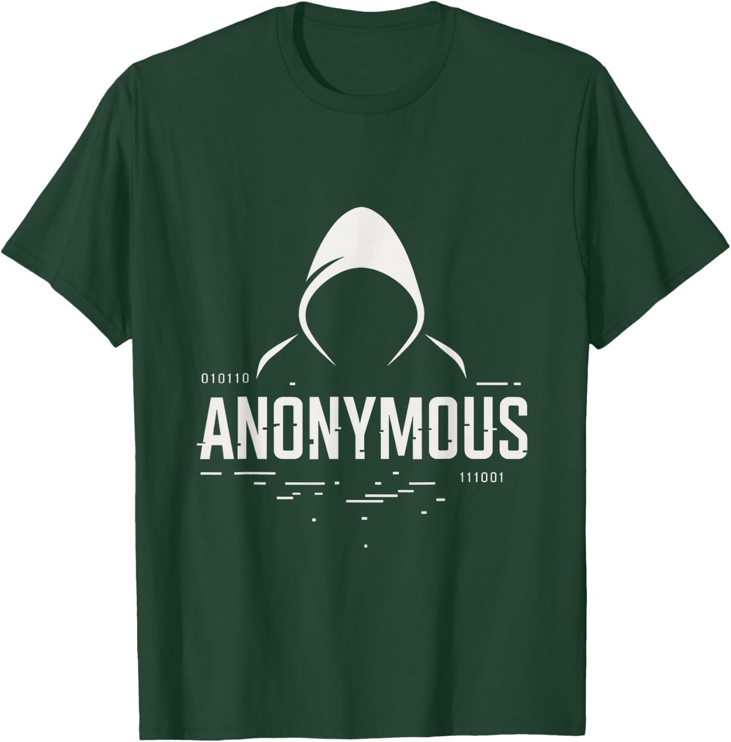 Anonymous Hacker | Cybersecurity Tech T-Shirt - T-Shirt | Forest