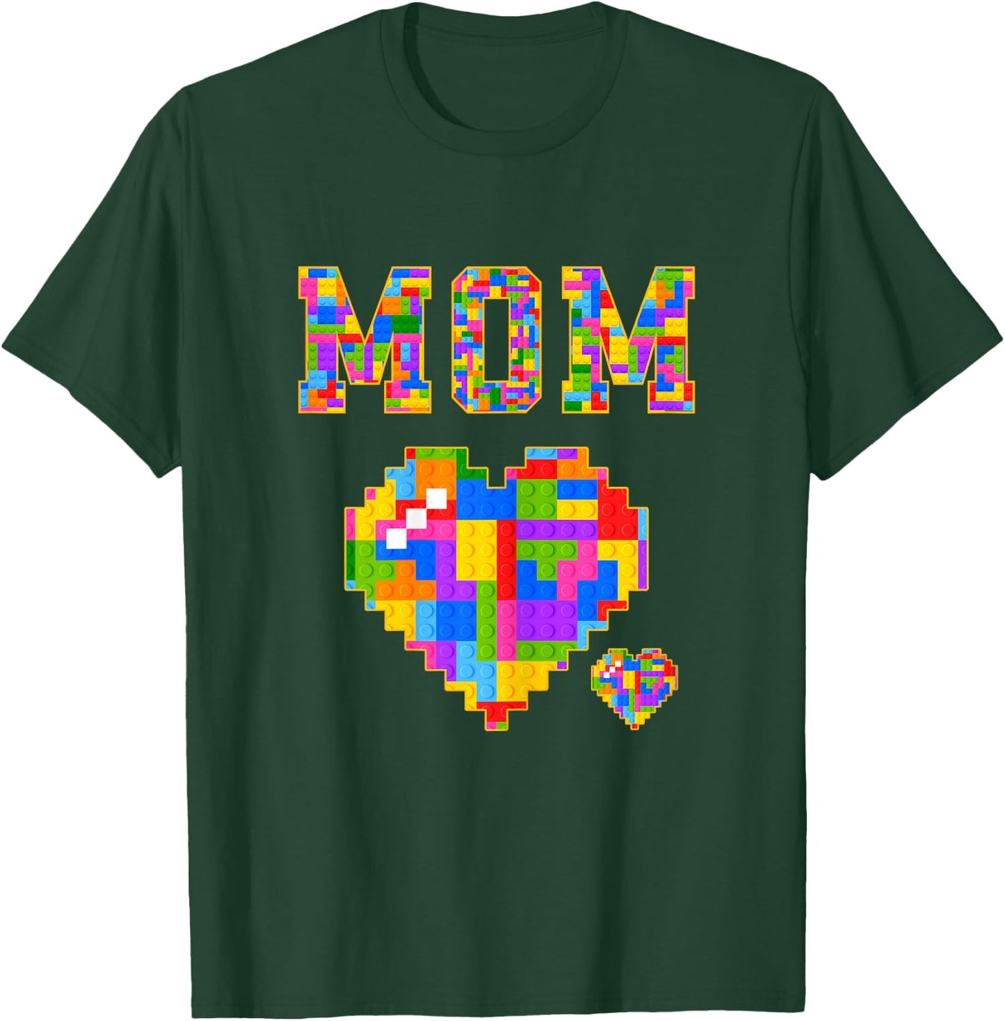 Mom Brick Builder Funny Blocks Master Builder T-Shirt - T-Shirt | Forest