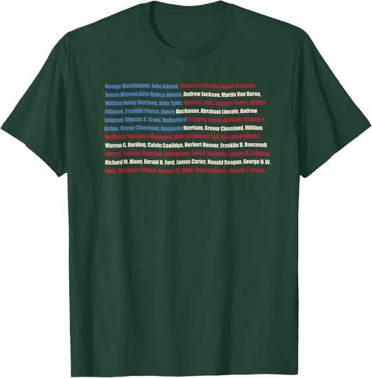All Presidents of the United States,US,Patriotic Gift T-Shirt - T-Shirt | Forest