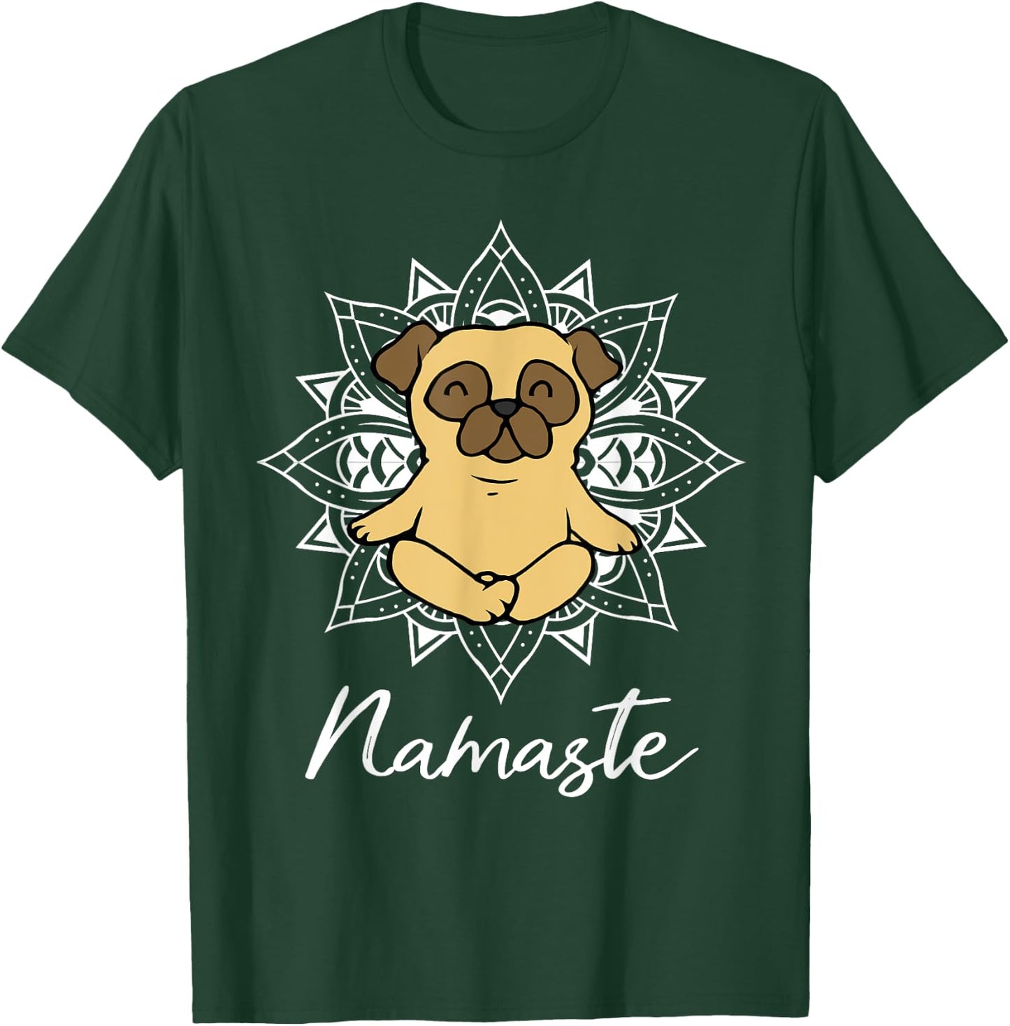 Pug yoga for a yoga workout fan T-Shirt - T-Shirt | Forest