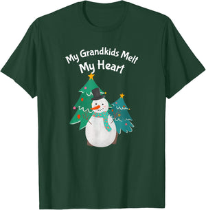 My Grandkids Melt My Heart Snowman Shirt For Grandma T-Shirt - T-Shirt | Forest