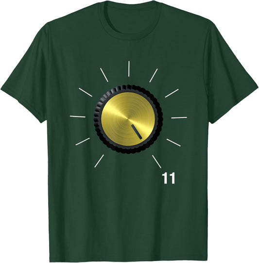 These Go to Eleven - Vintage Tube Amp Volume Knob T-Shirt - T-Shirt | Forest