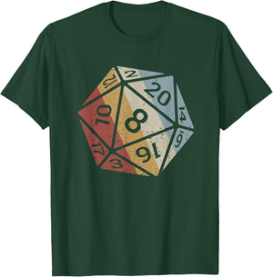 20 Sided Die Retro Style Vintage T-Shirt - T-Shirt | Forest