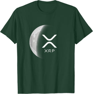 Internet money cryptocurrency Ripple XRP Moon T-Shirt - T-Shirt | Forest