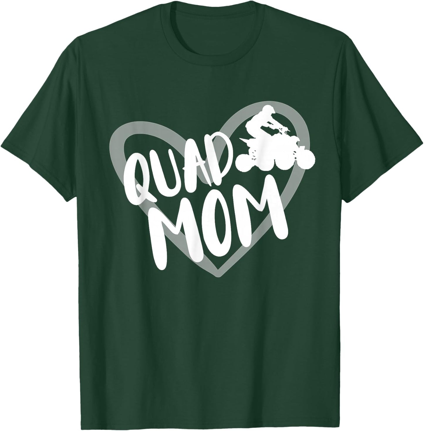 Quad Mom Bike ATV Four Wheeler Heart T-Shirt - T-Shirt | Forest