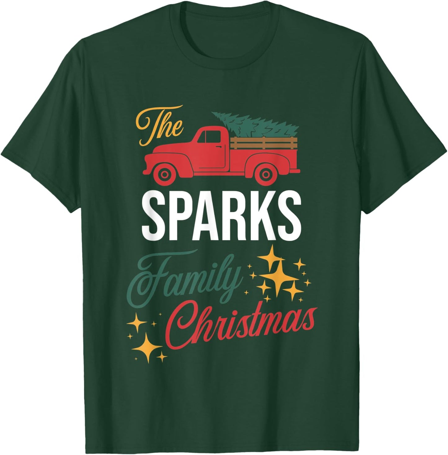The Sparks Family Christmas Matching Pajamas Group Gift T-Shirt - T-Shirt | Forest