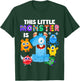 This Little Monster is 1 One Year 1st Birthday Party Aliens T-Shirt - T-Shirt | Forest
