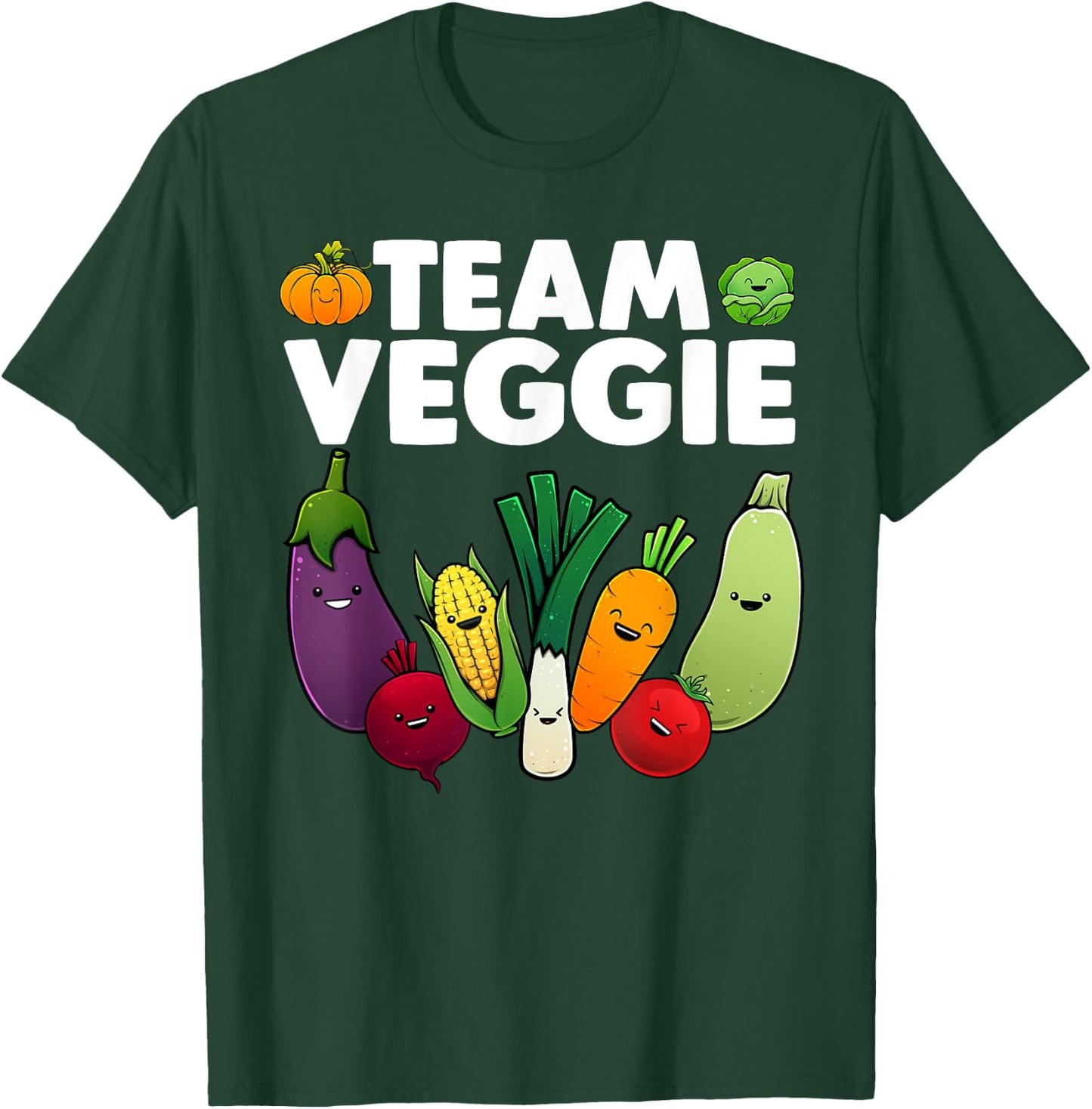 Funny Veggie Art Women Kids Vegan Plant Vegetarian T-Shirt - T-Shirt | Forest