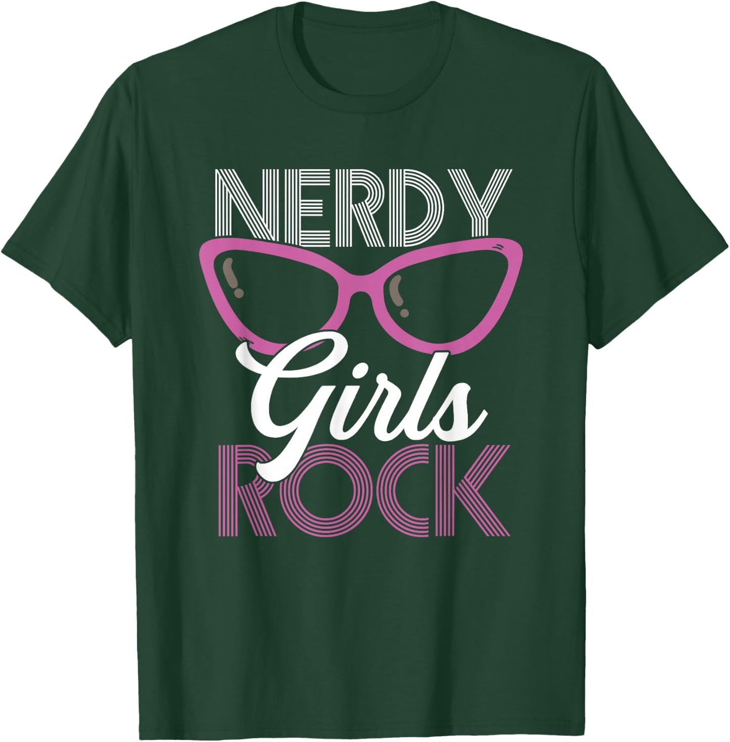Funny Nerdy Girls Rock | Scientist Geek | Women T-Shirt - T-Shirt | Forest
